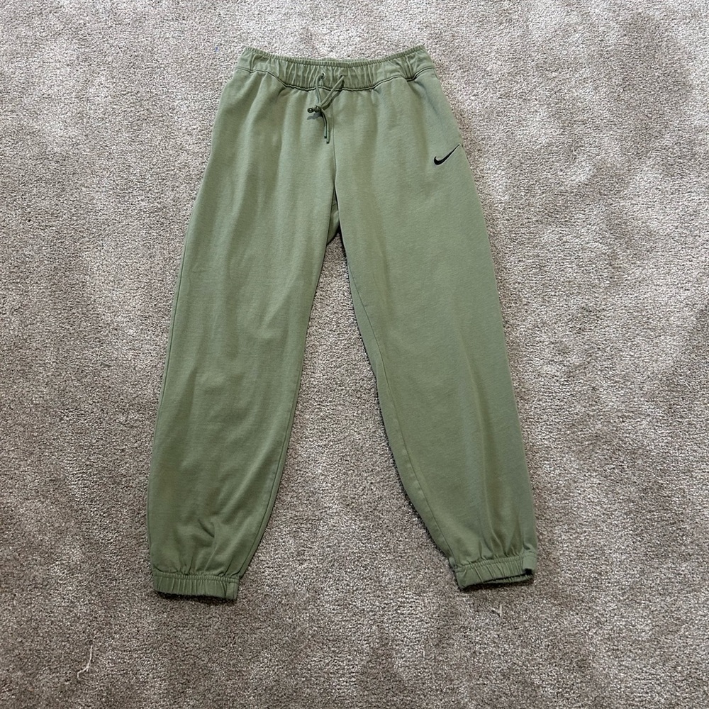 Nike Green Sweatpants with Elastic Waistband